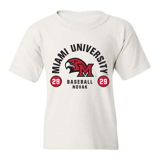 Miami of Ohio - NCAA Baseball : David Novak - Youth T-Shirt