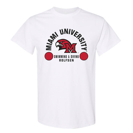 Miami of Ohio - NCAA Men's Swimming & Diving : Elijah Rolfsen - Classic Fashion Shersey T-Shirt-0