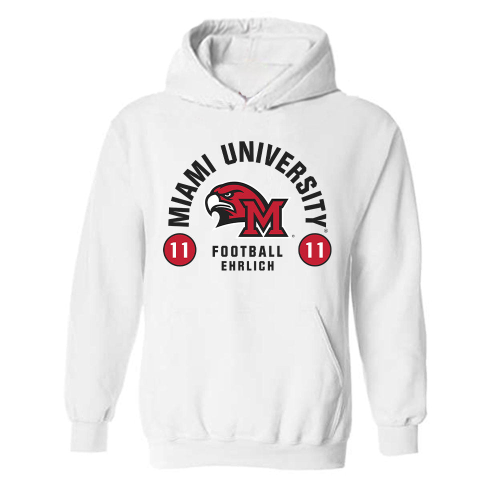 Miami of Ohio - NCAA Football : Noah Ehrlich - Classic Fashion Shersey Hooded Sweatshirt-0