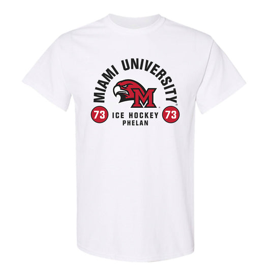 Miami of Ohio - NCAA Men's Ice Hockey : Michael Phelan - Classic Fashion Shersey T-Shirt-0