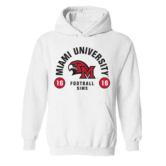 Miami of Ohio - NCAA Football : Ryan Sims - Classic Fashion Shersey Hooded Sweatshirt-0