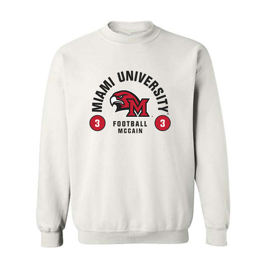 Miami of Ohio - NCAA Football : Malcolm McCain - Classic Fashion Shersey Crewneck Sweatshirt-0