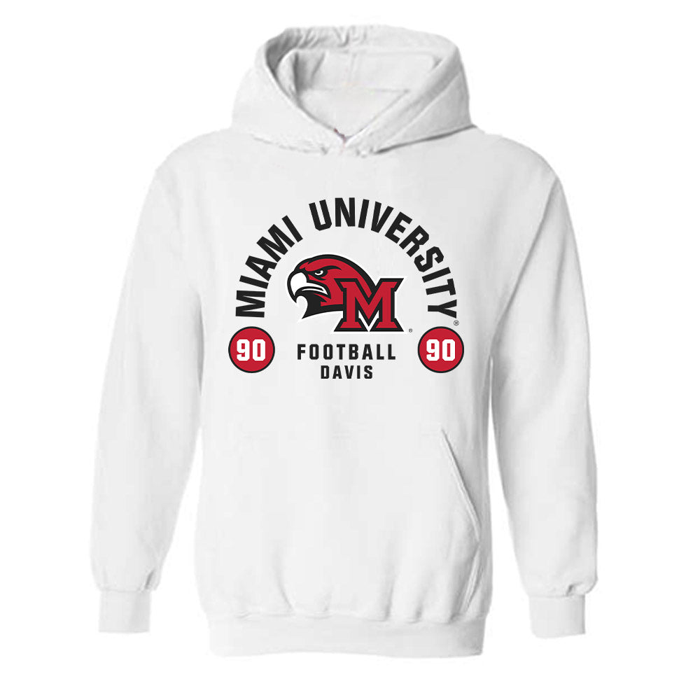Miami of Ohio - NCAA Football : Donovan Davis - Classic Fashion Shersey Hooded Sweatshirt-0
