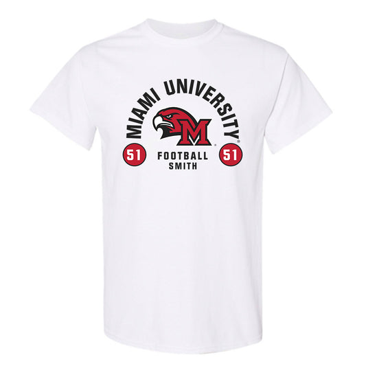 Miami of Ohio - NCAA Football : Eric Smith - Classic Fashion Shersey T-Shirt-0