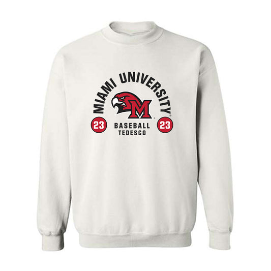 Miami of Ohio - NCAA Baseball : Jake Tedesco - Classic Fashion Shersey Crewneck Sweatshirt-0