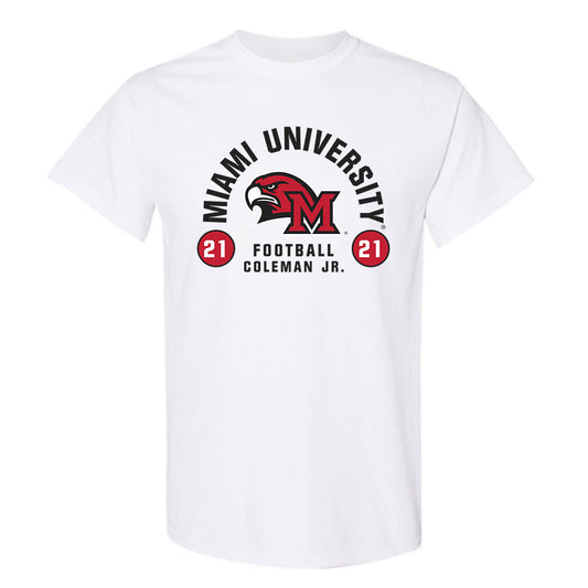 Miami of Ohio - NCAA Football : Toney Coleman Jr. - Classic Fashion Shersey T-Shirt-0