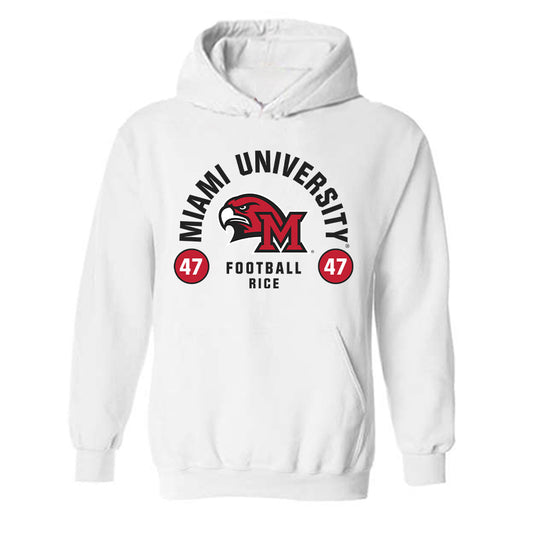 Miami of Ohio - NCAA Football : Brach Rice - Classic Fashion Shersey Hooded Sweatshirt-0
