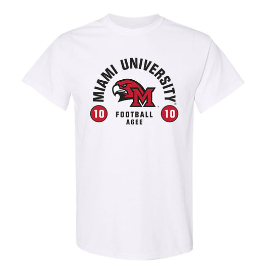 Miami of Ohio - NCAA Football : Jermaine Agee - Classic Fashion Shersey T-Shirt-0