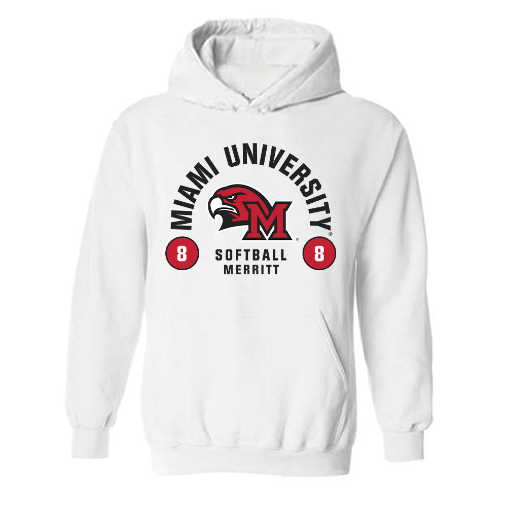 Miami of Ohio - NCAA Softball : Holly Merritt - Classic Fashion Shersey Hooded Sweatshirt-0