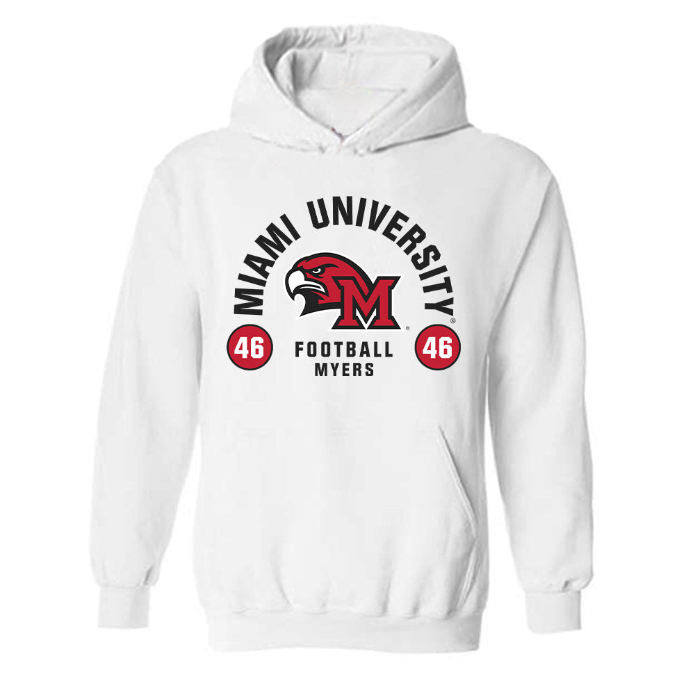 Miami of Ohio - NCAA Football : Luke Myers - Classic Fashion Shersey Hooded Sweatshirt-0
