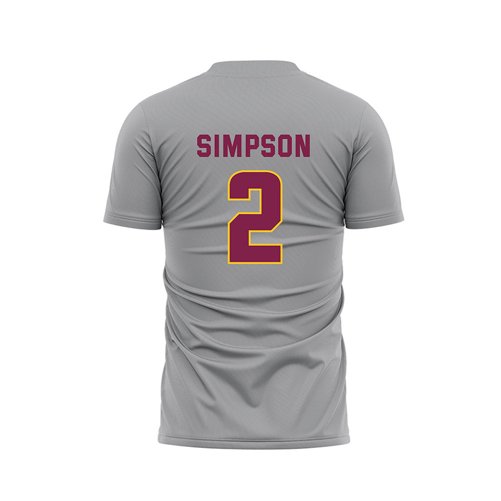 Arizona State - NCAA Women's Soccer : emilie simpson - Gray Soccer Jersey