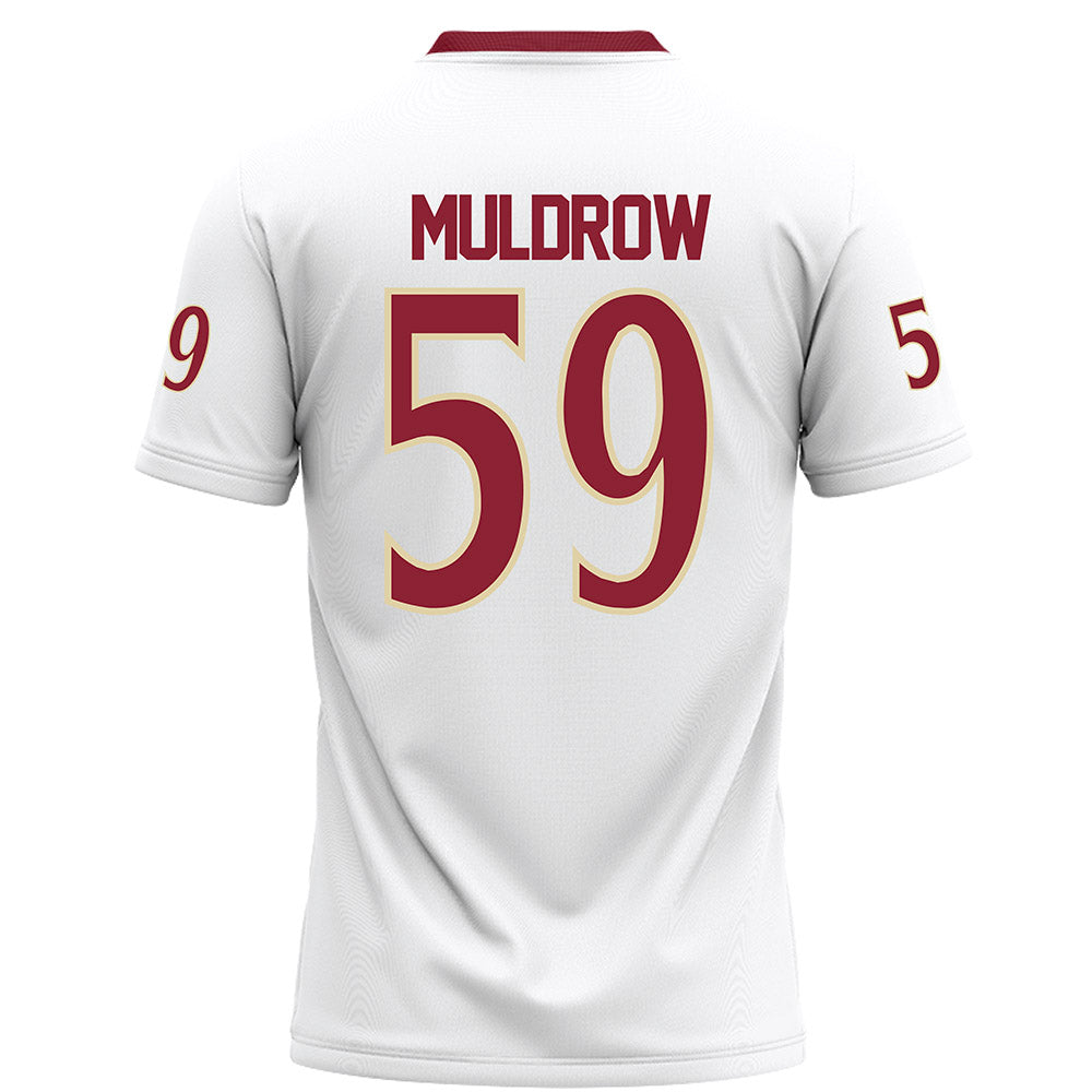 Elon - NCAA Football : Michael Muldrow - White Football Jersey-1