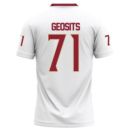 Elon - NCAA Football : Frank Geosits - White Football Jersey-1
