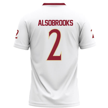 Elon - NCAA Football : Senquavious Alsobrooks - White Football Jersey-1