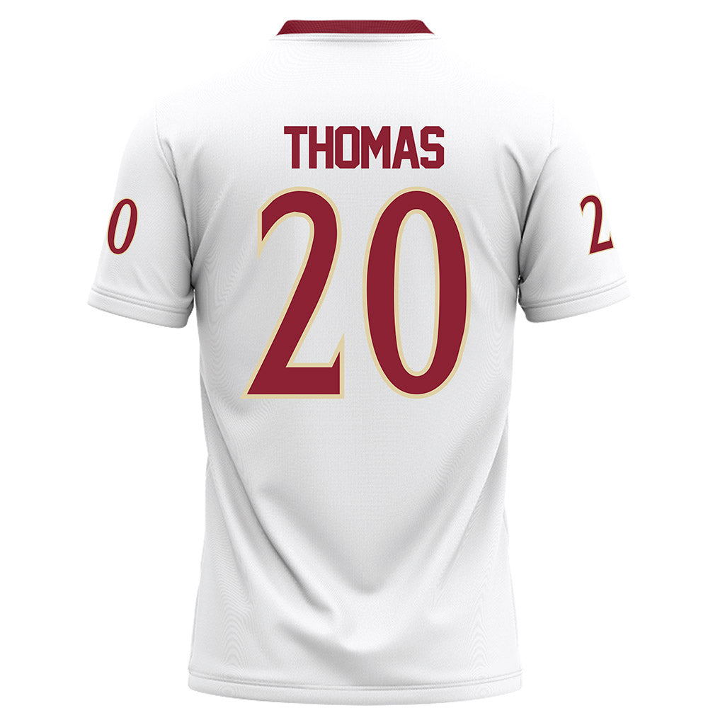 Elon - NCAA Football : TJ Thomas - White Football Jersey