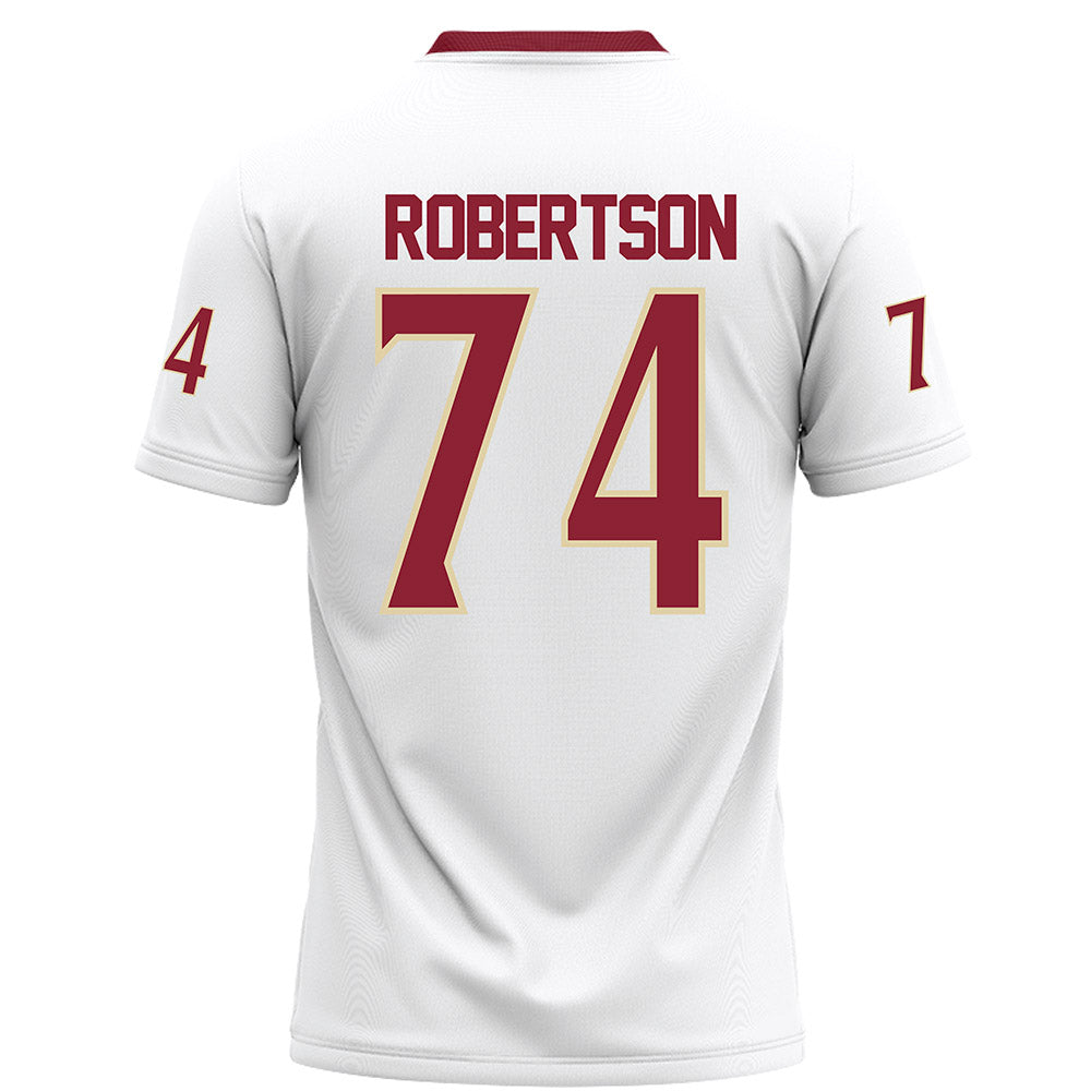 Elon - NCAA Football : Webb Robertson - White Football Jersey-1