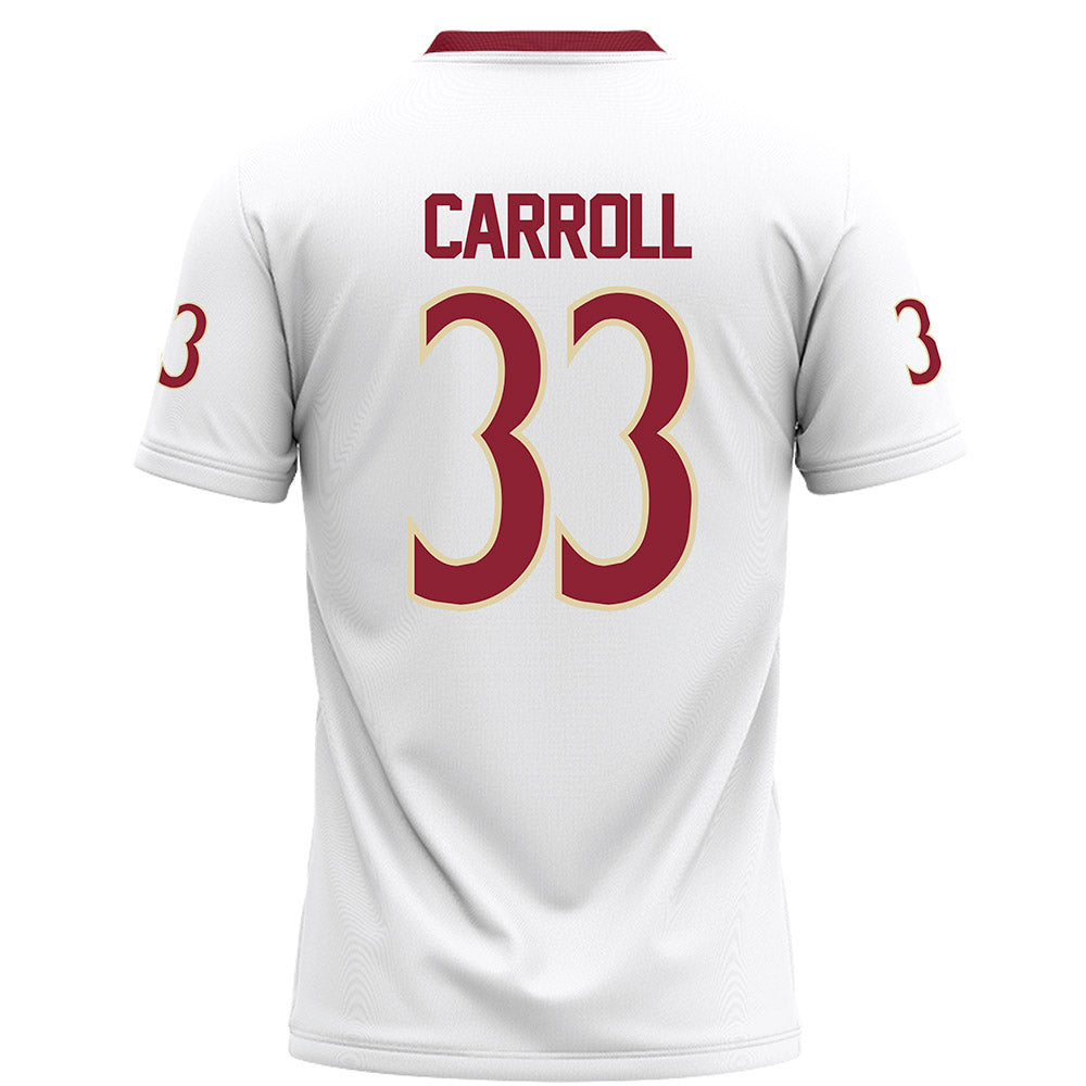 Elon - NCAA Football : Brodie Carroll - White Football Jersey-1