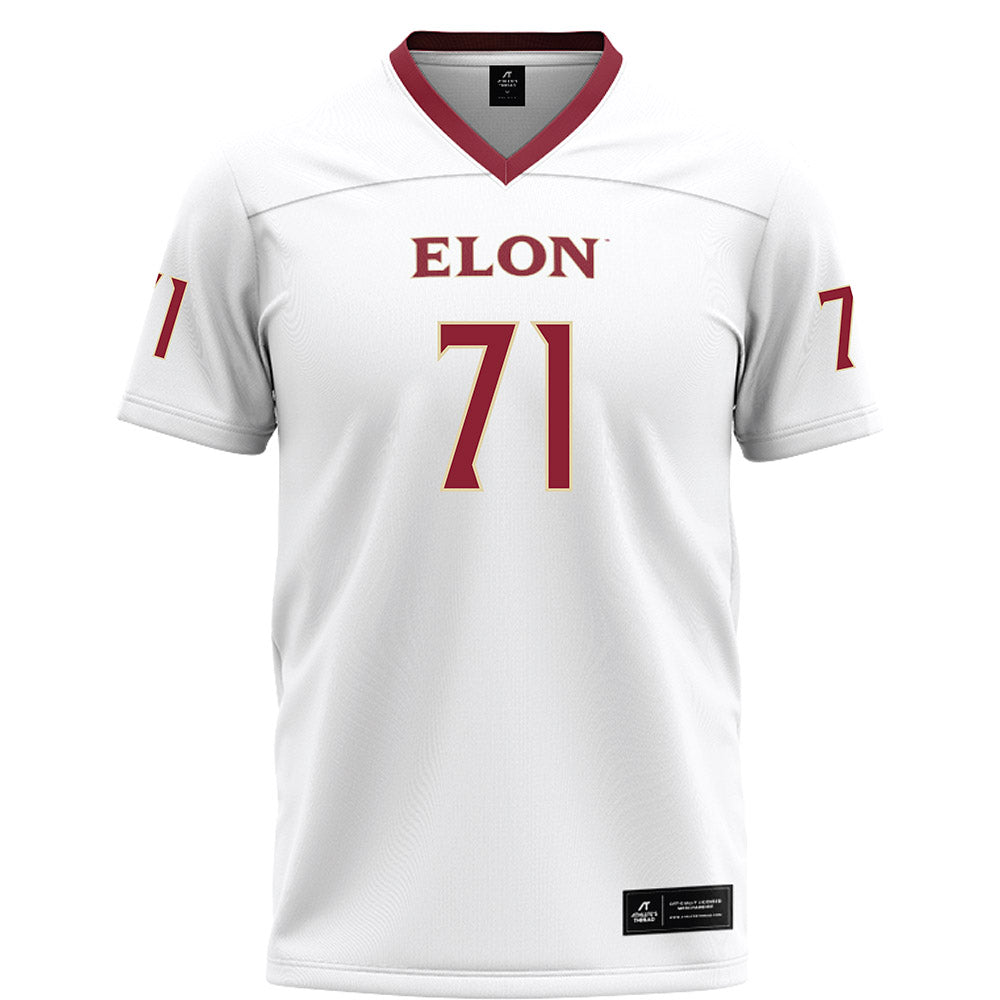 Elon - NCAA Football : Frank Geosits - White Football Jersey-0
