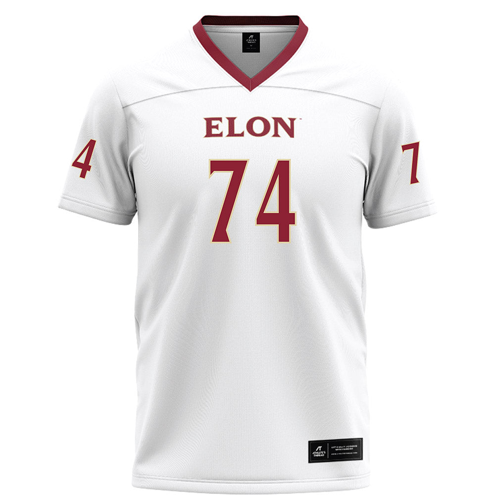 Elon - NCAA Football : Webb Robertson - White Football Jersey-0