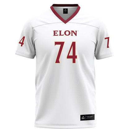 Elon - NCAA Football : Webb Robertson - White Football Jersey-0