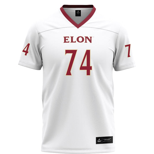 Elon - NCAA Football : Webb Robertson - White Football Jersey-0