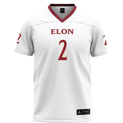 Elon - NCAA Football : Senquavious Alsobrooks - White Football Jersey-0