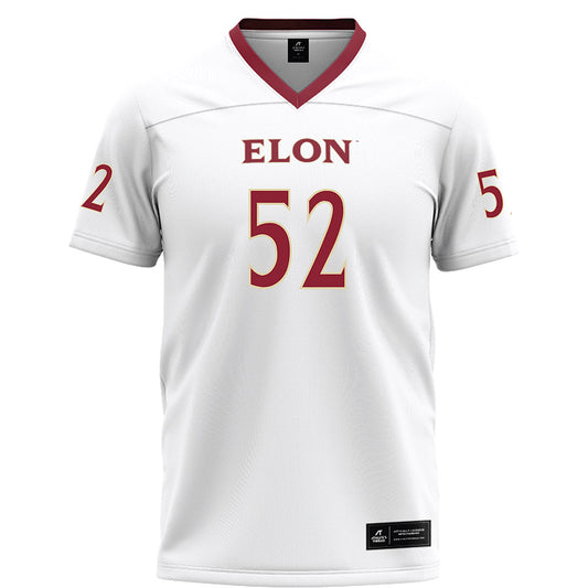 Elon - NCAA Football : Luke Edmisten - White Football Jersey-0
