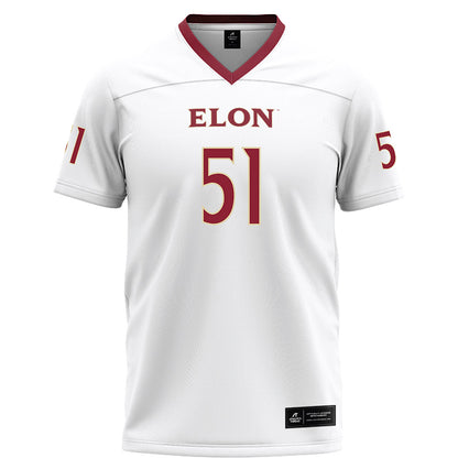 Elon - NCAA Football : Trey Hoffman - White Football Jersey