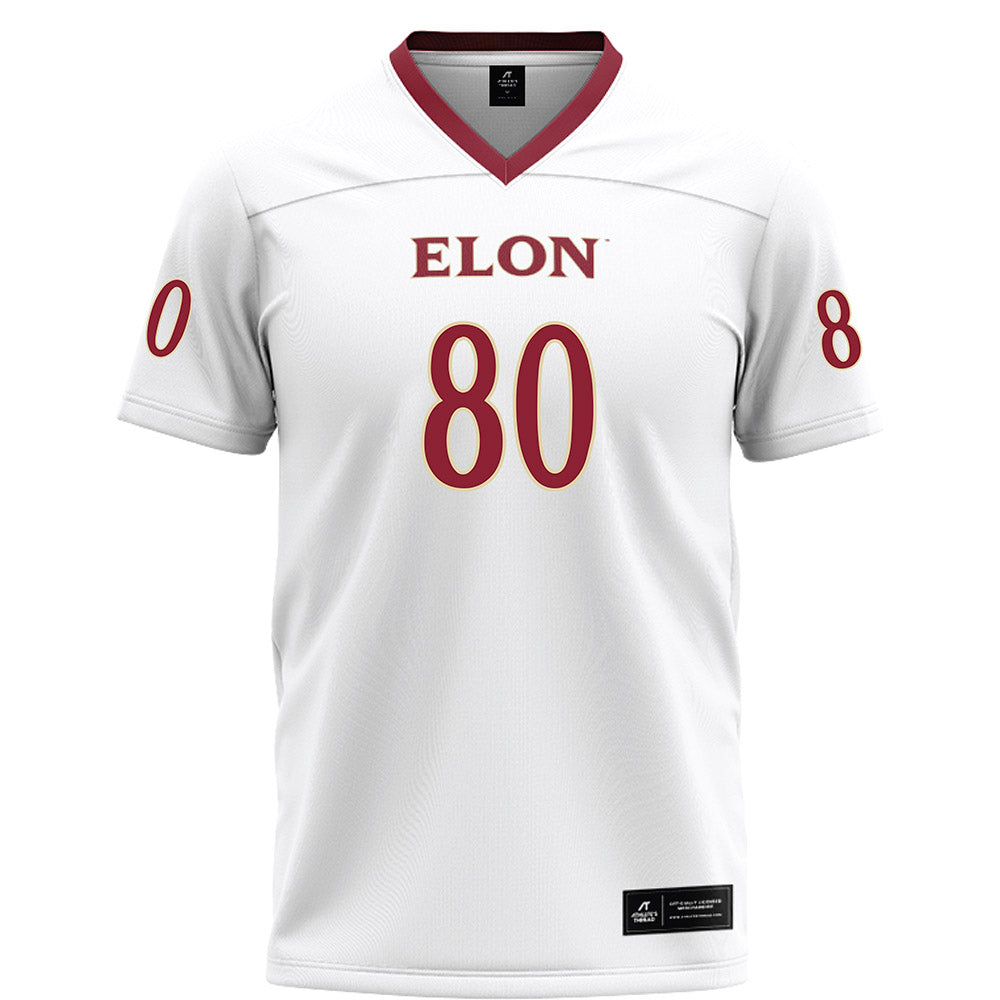 Elon - NCAA Football : Jack O'Connell - White Football Jersey