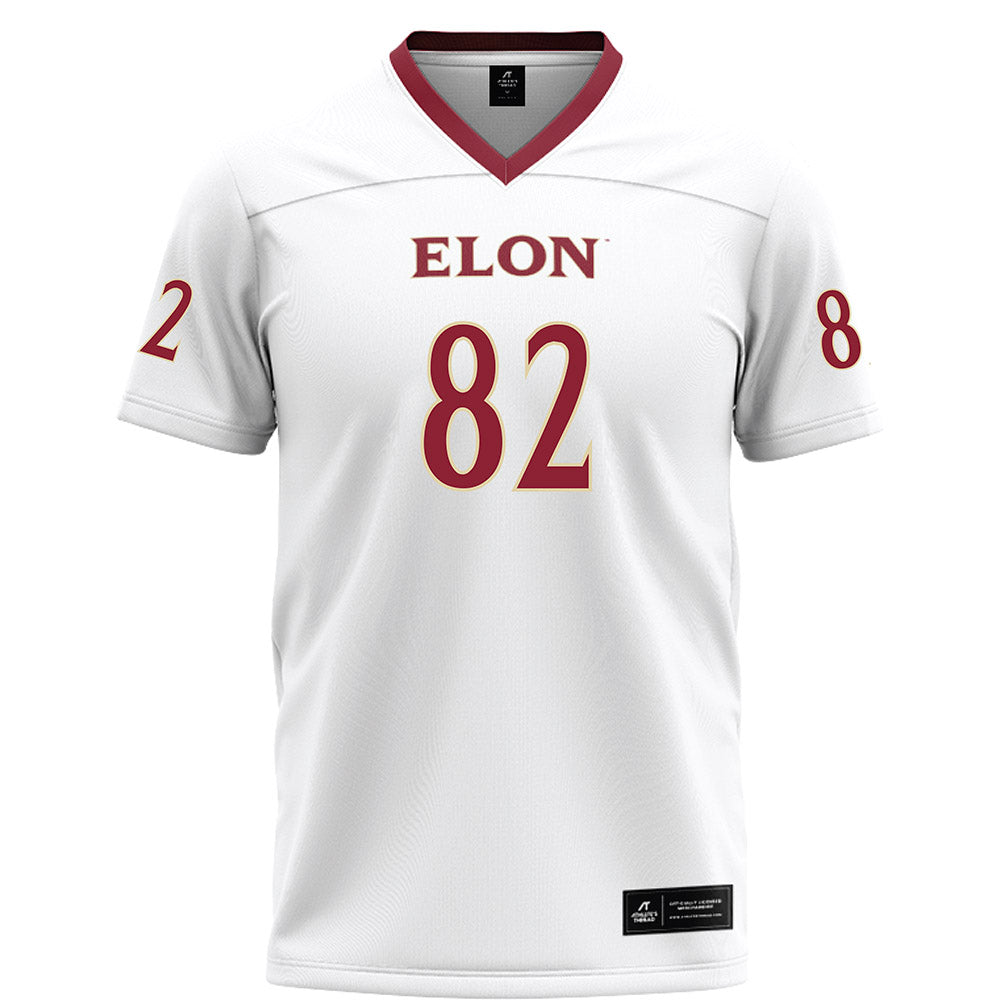 Elon - NCAA Football : Max Troiano - White Football Jersey-0