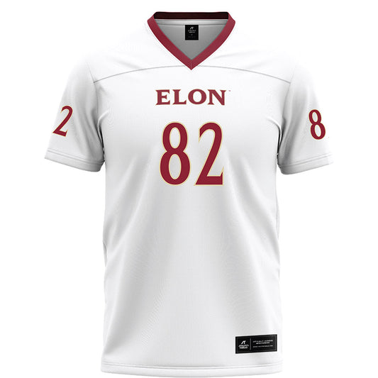 Elon - NCAA Football : Max Troiano - White Football Jersey-0