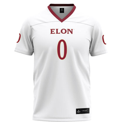 Elon - NCAA Football : Tony Hart - White Football Jersey-0