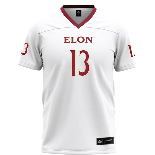 Elon - NCAA Football : Isaiah Fuhrmann - White Football Jersey-0