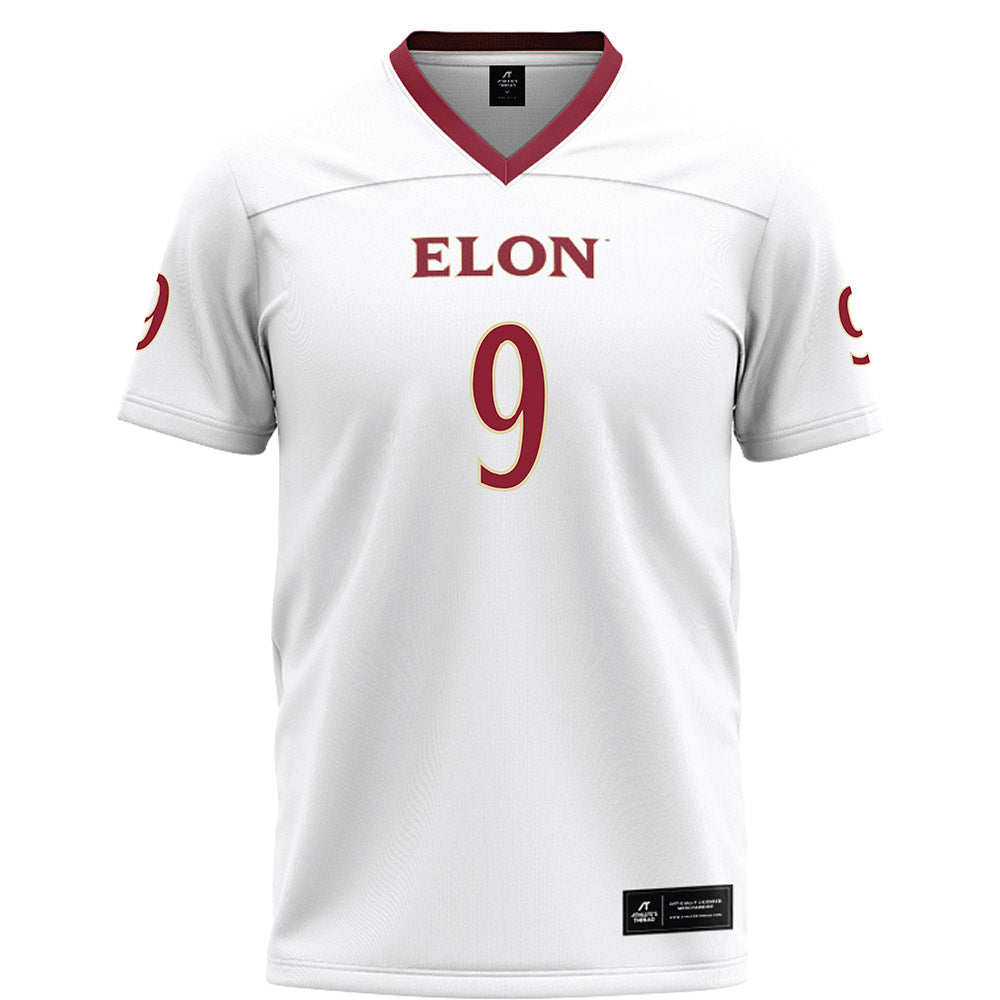 Elon - NCAA Football : Kenaz McMillian - White Football Jersey-0