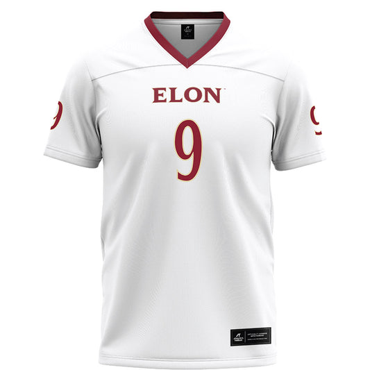 Elon - NCAA Football : Kenaz McMillian - White Football Jersey-0