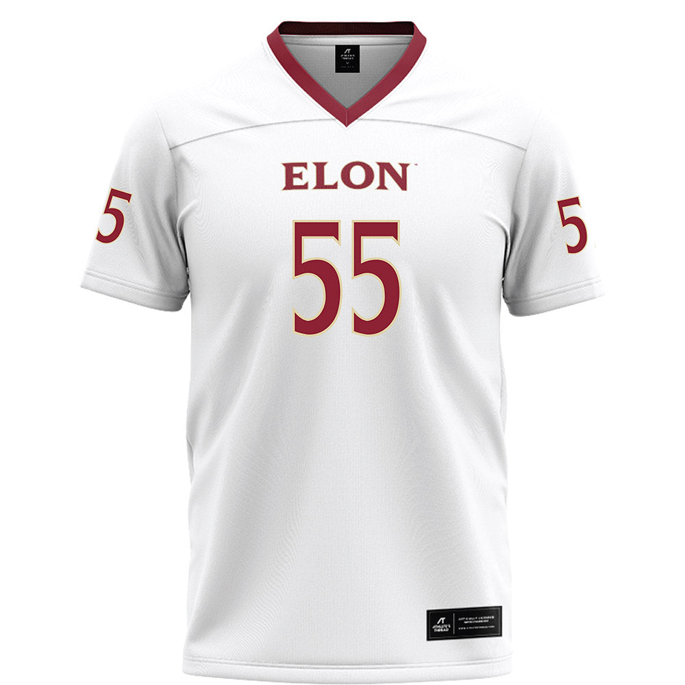 Elon - NCAA Football : Jake Louro - White Football Jersey-0