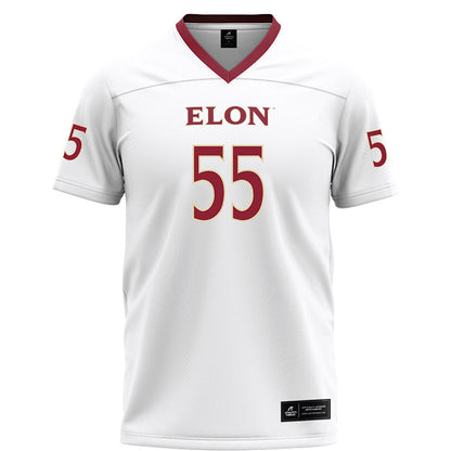 Elon - NCAA Football : Jake Louro - White Football Jersey-0