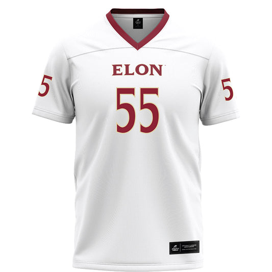 Elon - NCAA Football : Jake Louro - White Football Jersey-0