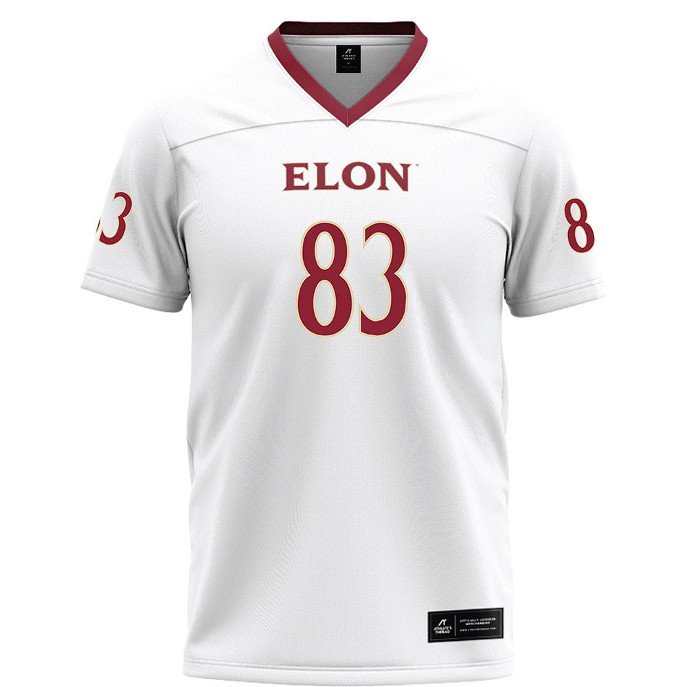 Elon - NCAA Football : Cordaway Yates - White Football Jersey-0