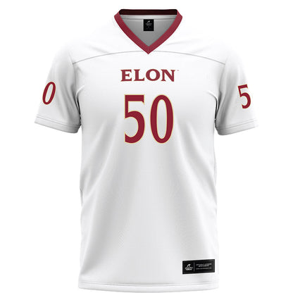 Elon - NCAA Football : Nhycer Kelly - White Football Jersey-0