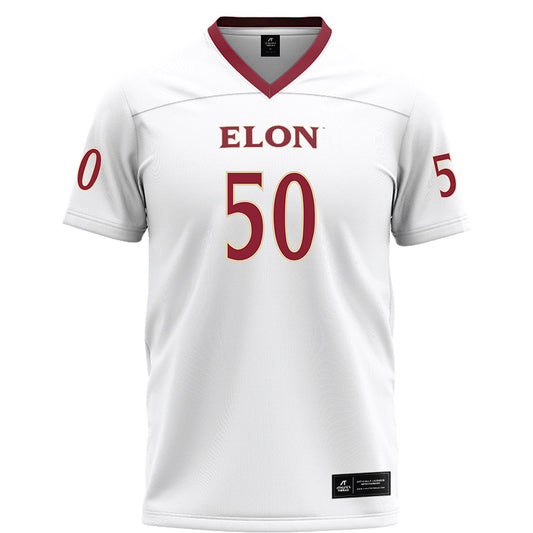 Elon - NCAA Football : Nhycer Kelly - White Football Jersey-0