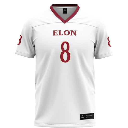 Elon - NCAA Football : Darren James-Hamilton - White Football Jersey-0