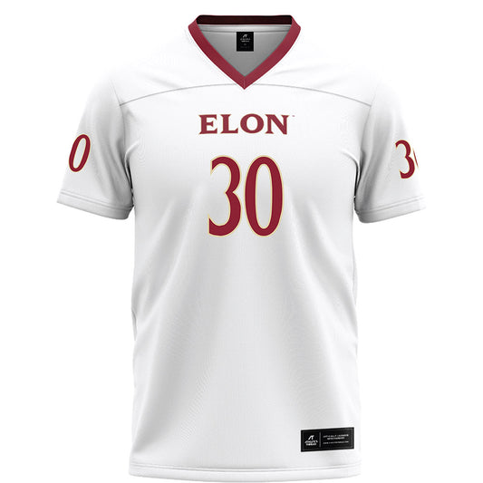 Elon - NCAA Football : Jordan Glover - White Football Jersey-0