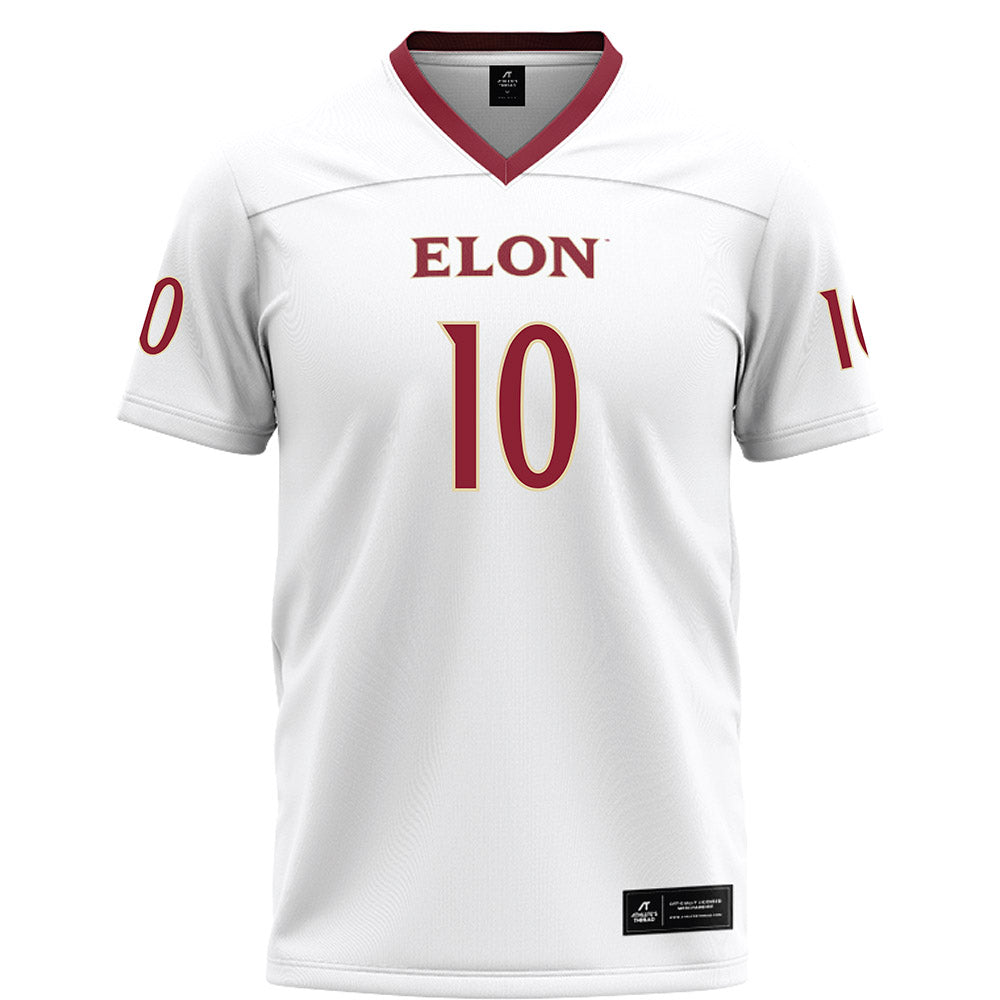 Elon - NCAA Football : Gavin Brandwood - White Football Jersey-0