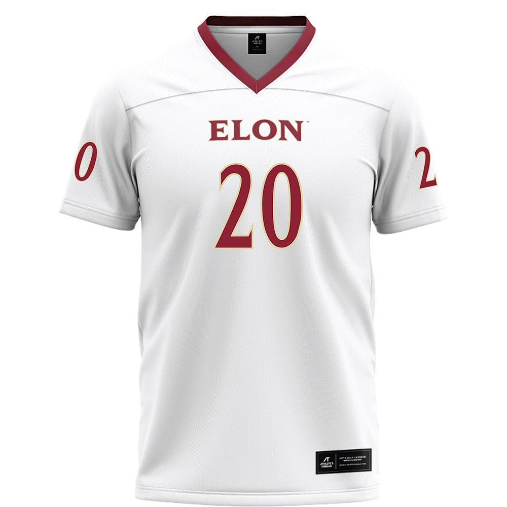 Elon - NCAA Football : TJ Thomas - White Football Jersey