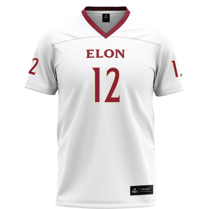 Elon - NCAA Football : Eric Jones - White Football Jersey-0