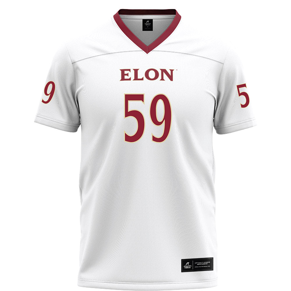 Elon - NCAA Football : Michael Muldrow - White Football Jersey-0