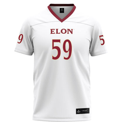 Elon - NCAA Football : Michael Muldrow - White Football Jersey-0