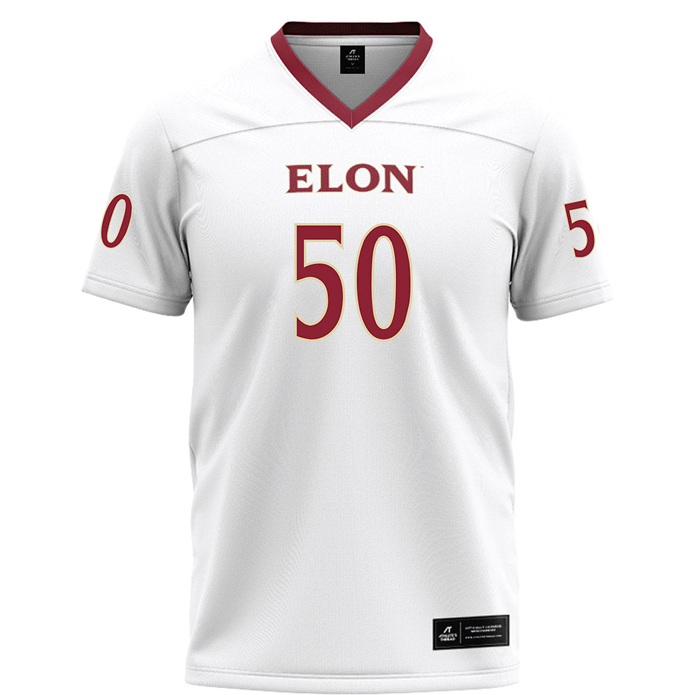Elon - NCAA Football : Nhycer Kelly - White Football Jersey-0