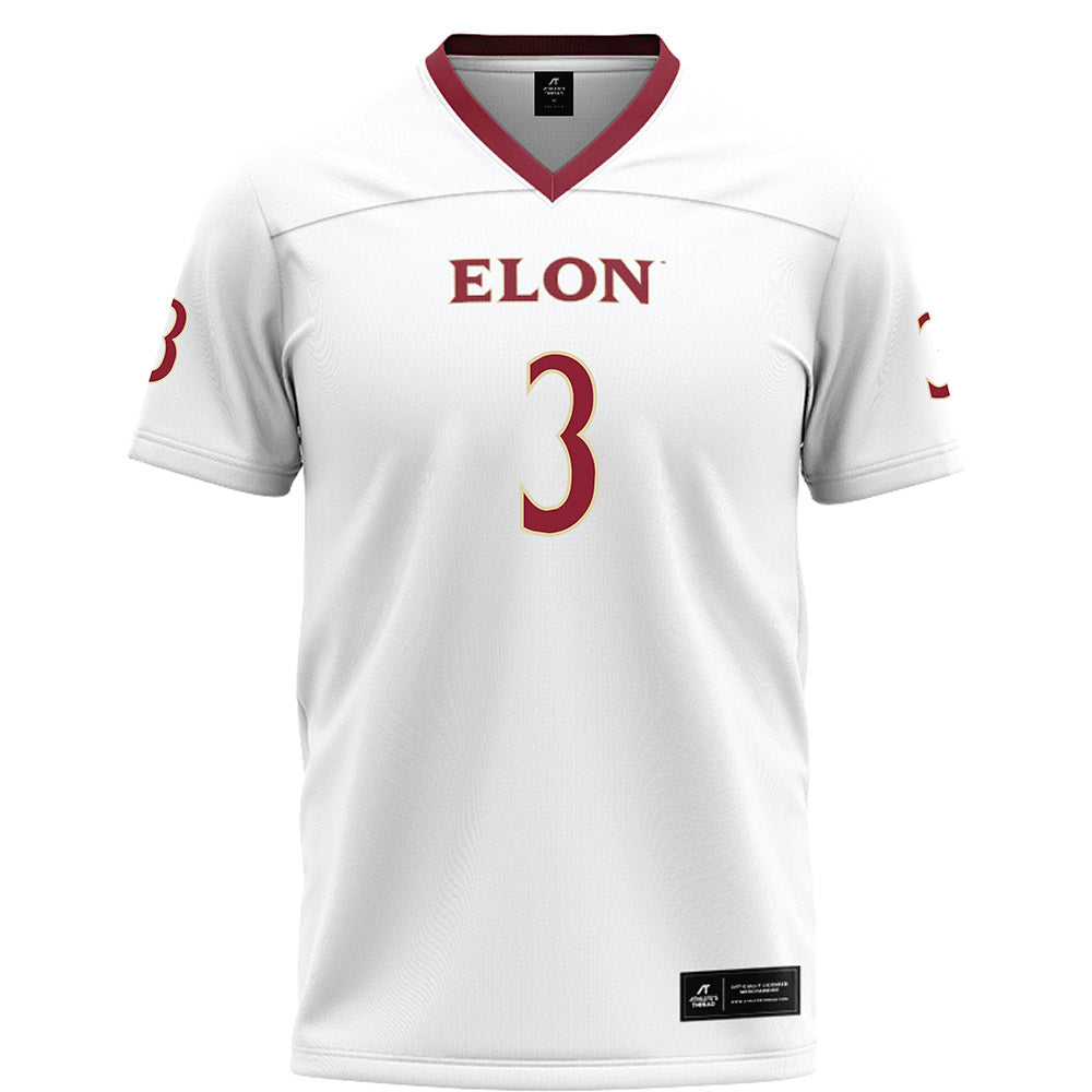 Elon - NCAA Football : Landyn Backey - White Football Jersey-0